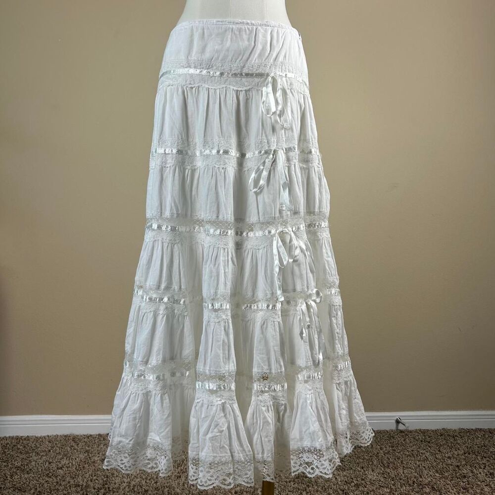 Gorgeous Coquette Tiered White Skirt